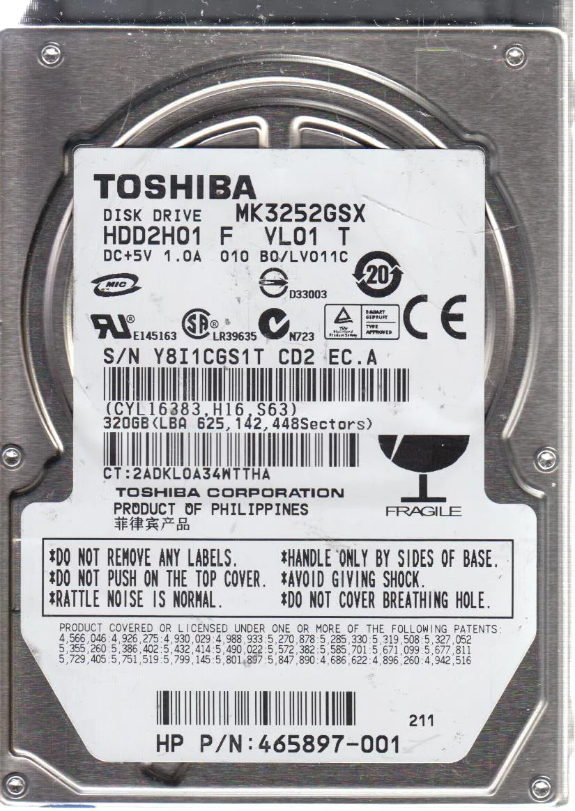 320GB SATA 2.5 Hard Drive U611796
