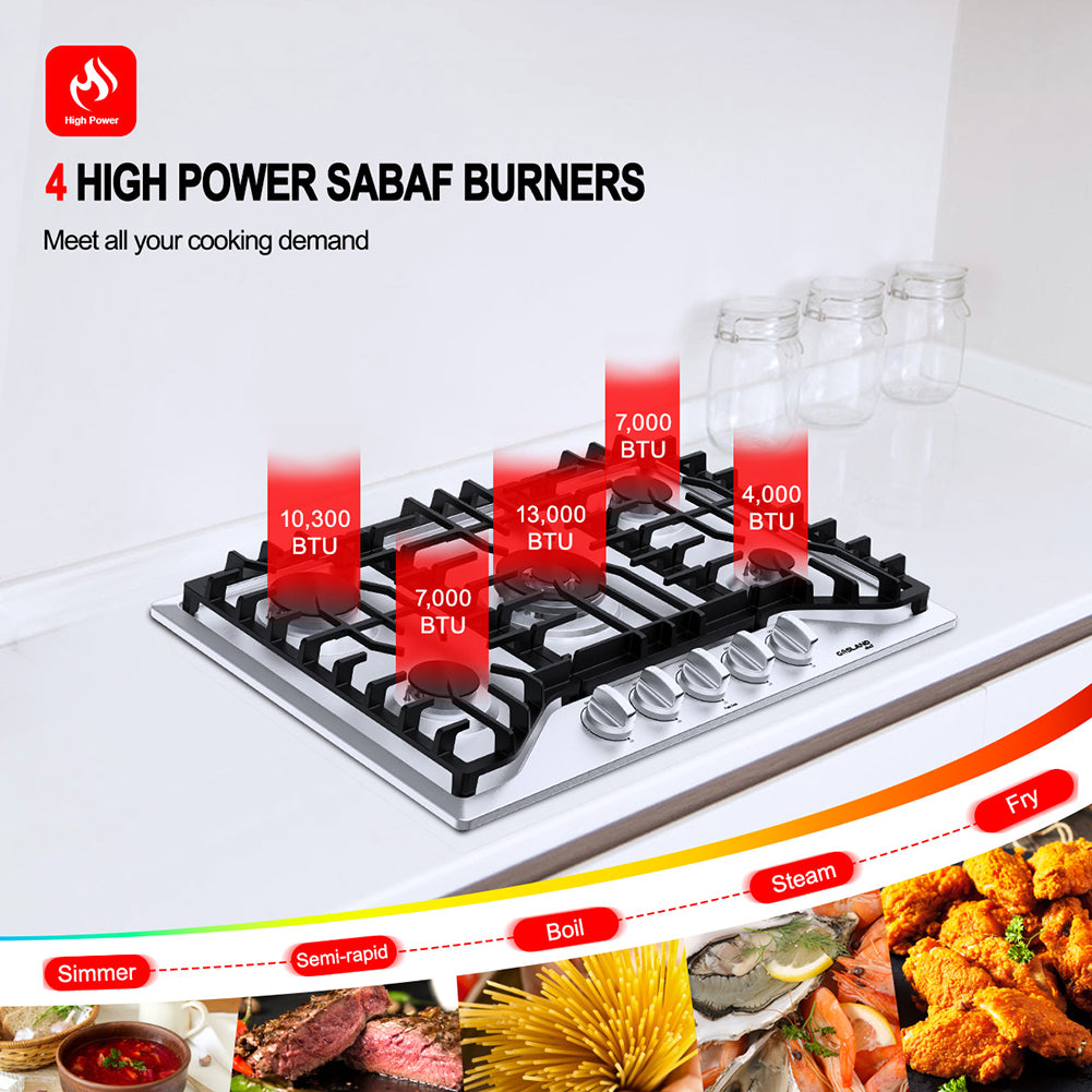 30" 5 Burners Stainless Steel Gas Cooktop R785314