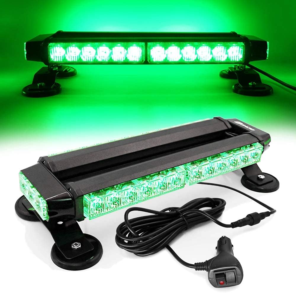White Red 26 54 LED Roof Top Double Side Emergency Strobe Light Bar with Magnetic Base U85876