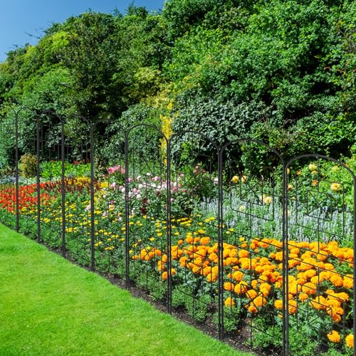Decorative Garden Fence 10 Pack Rustproof Metal G738961