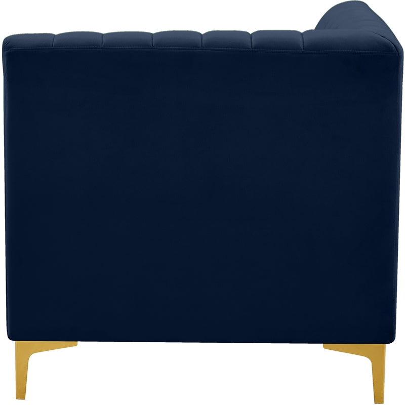 Navy Velvet Corner Chair S303911