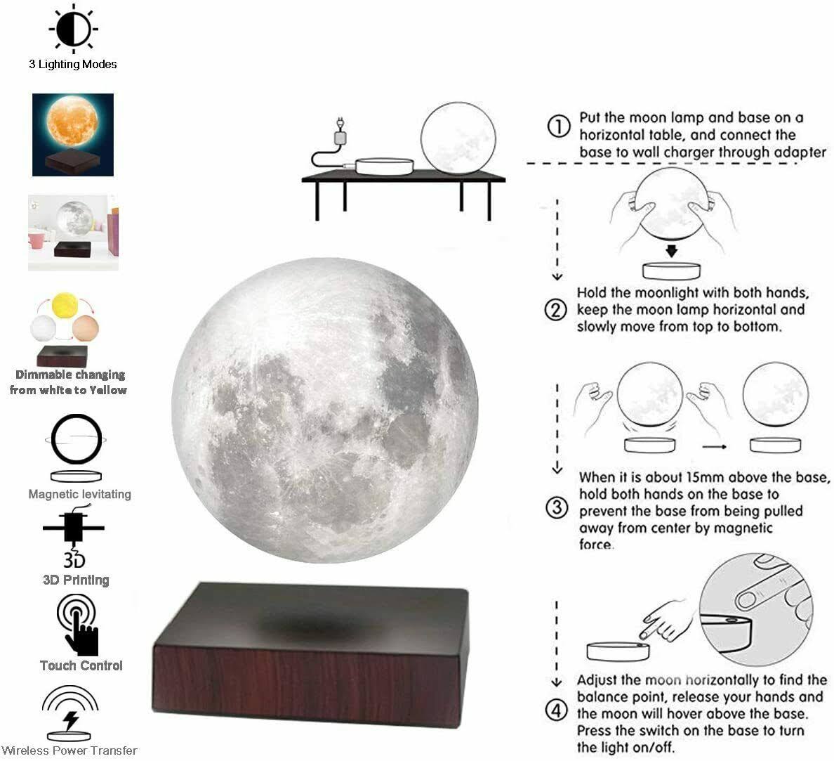 Floating Jupiter Lamp Light U703109