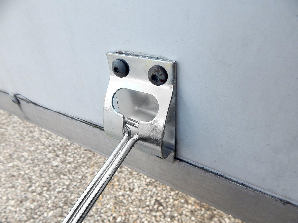 8 Metal T-Style Door Holder Zinc Plated Steel Pack of 2 X4752