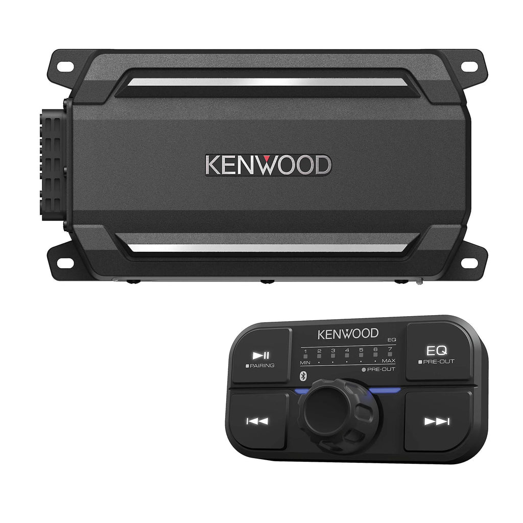 4 Channel Bluetooth Waterproof Compact Amplifier with 6.5" 2-way Marine Speaker System L797773