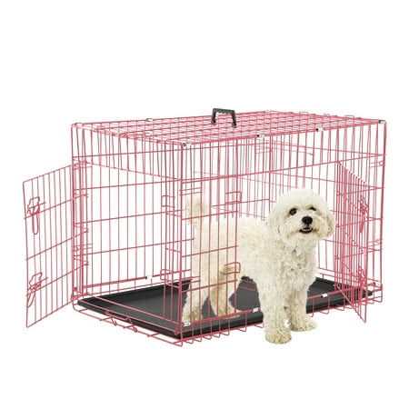 Folding Dog Cage Double Door Q726