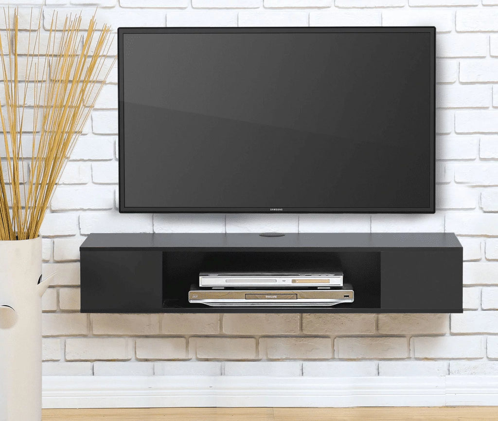 Black Wall Mounted Floating TV Stand K14432