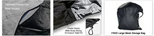 Gray/Black All Weather Trailerable Jet Ski Covers with Trailer Straps and Storage Bag G635591