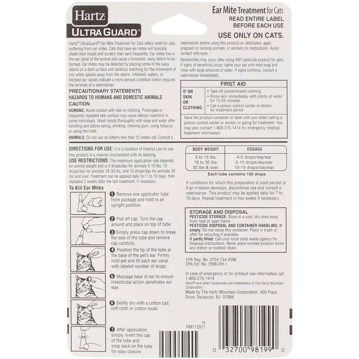 Ear Mite Treatment for Cats E80359
