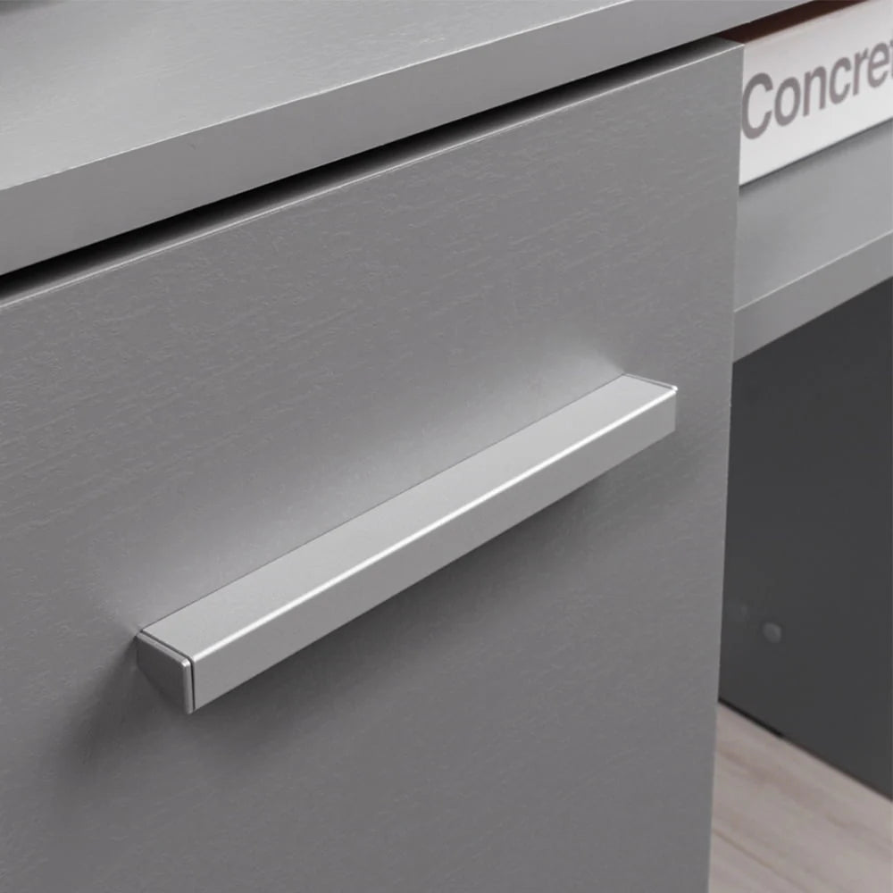 White 53 inch Office Desk with Drawers Y74352