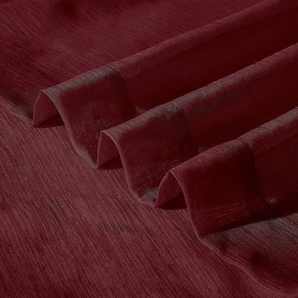 Burgundy Semi-Sheer Grommet Curtain Panel Pair, 108" x 84" V52940