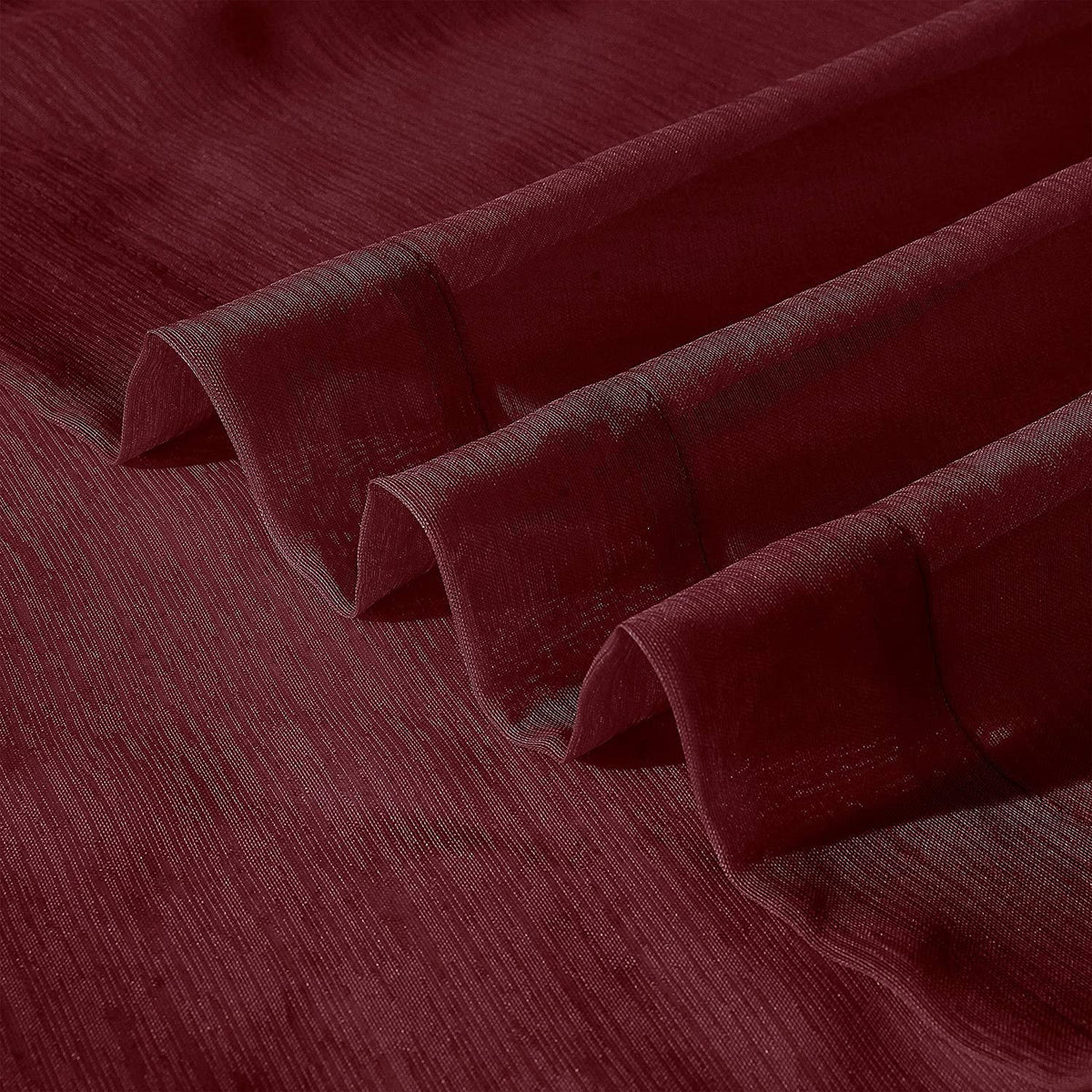 Burgundy Semi-Sheer Grommet Curtain Panel Pair, 108" x 84" V52940