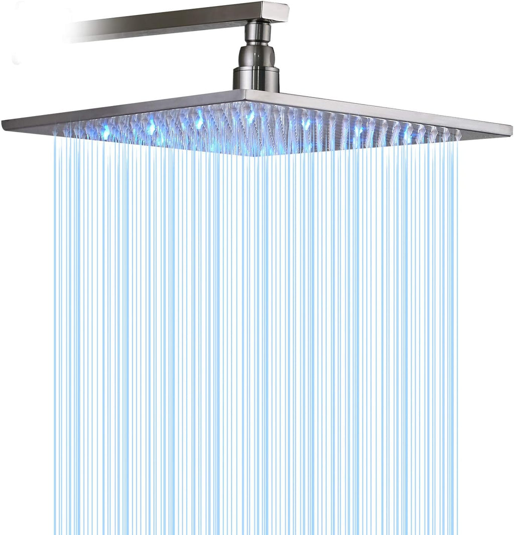 Oil Rubbed Bronze LED Square Shower Head Pack of 2 L108