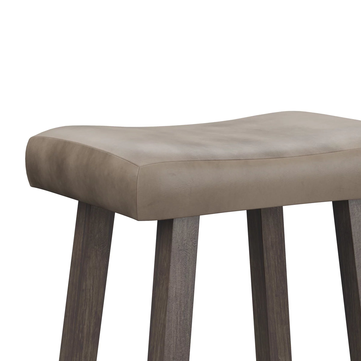 Rustic Gray Wood Backless Bar Height Stool X51486