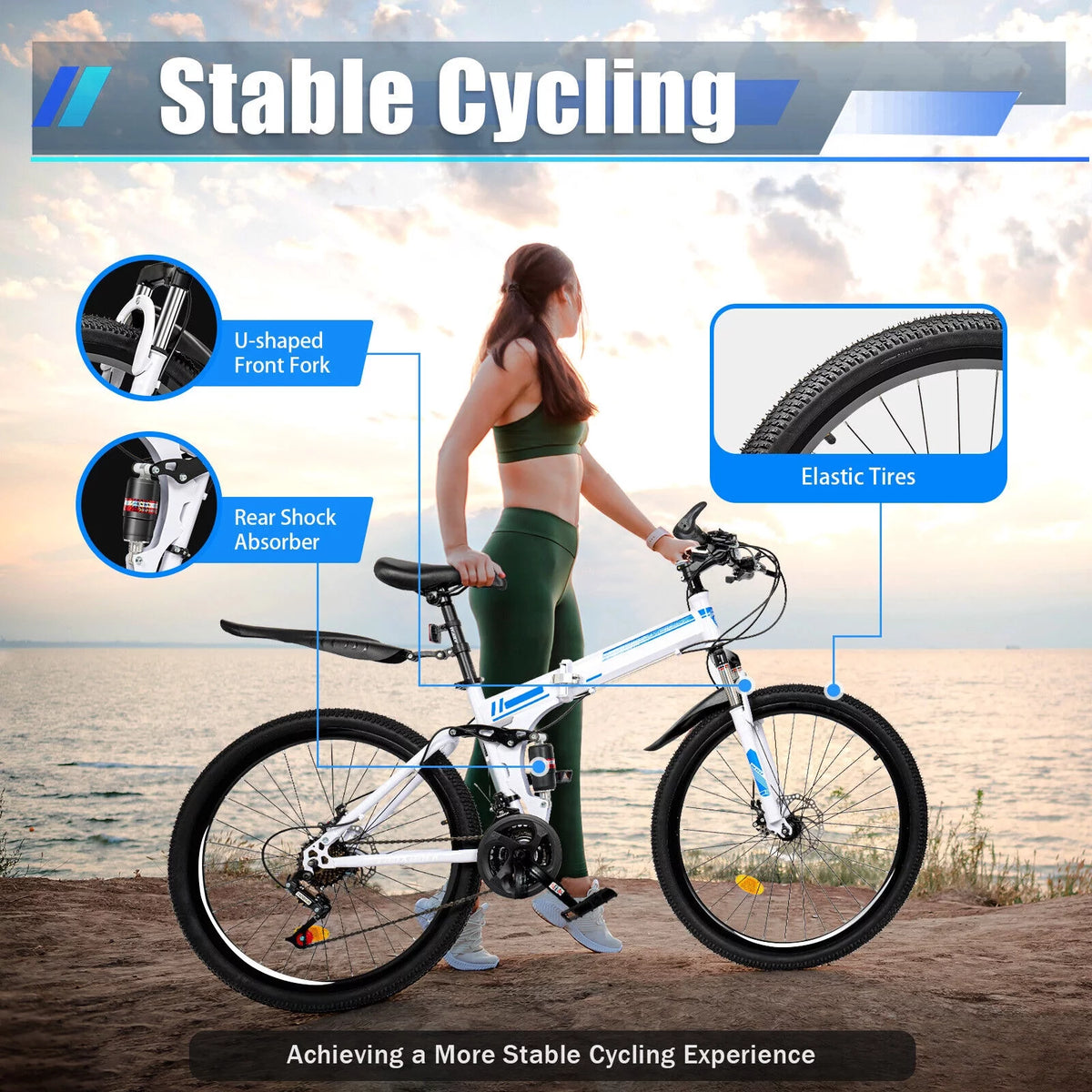 26 21-Speed Folding Mountain Bike R780306