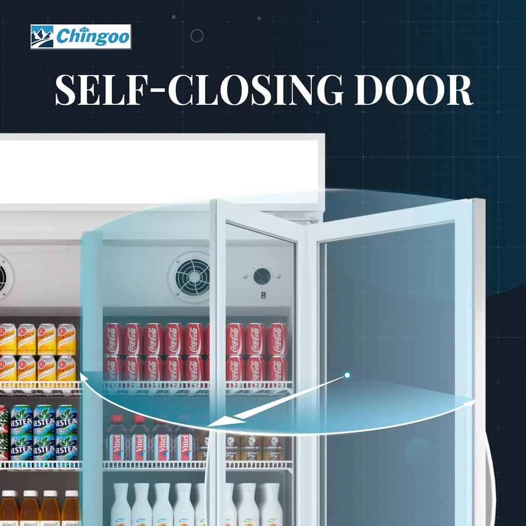 38'' Commercial Beverage Display Refrigerator with 2 Glass Doors S4048