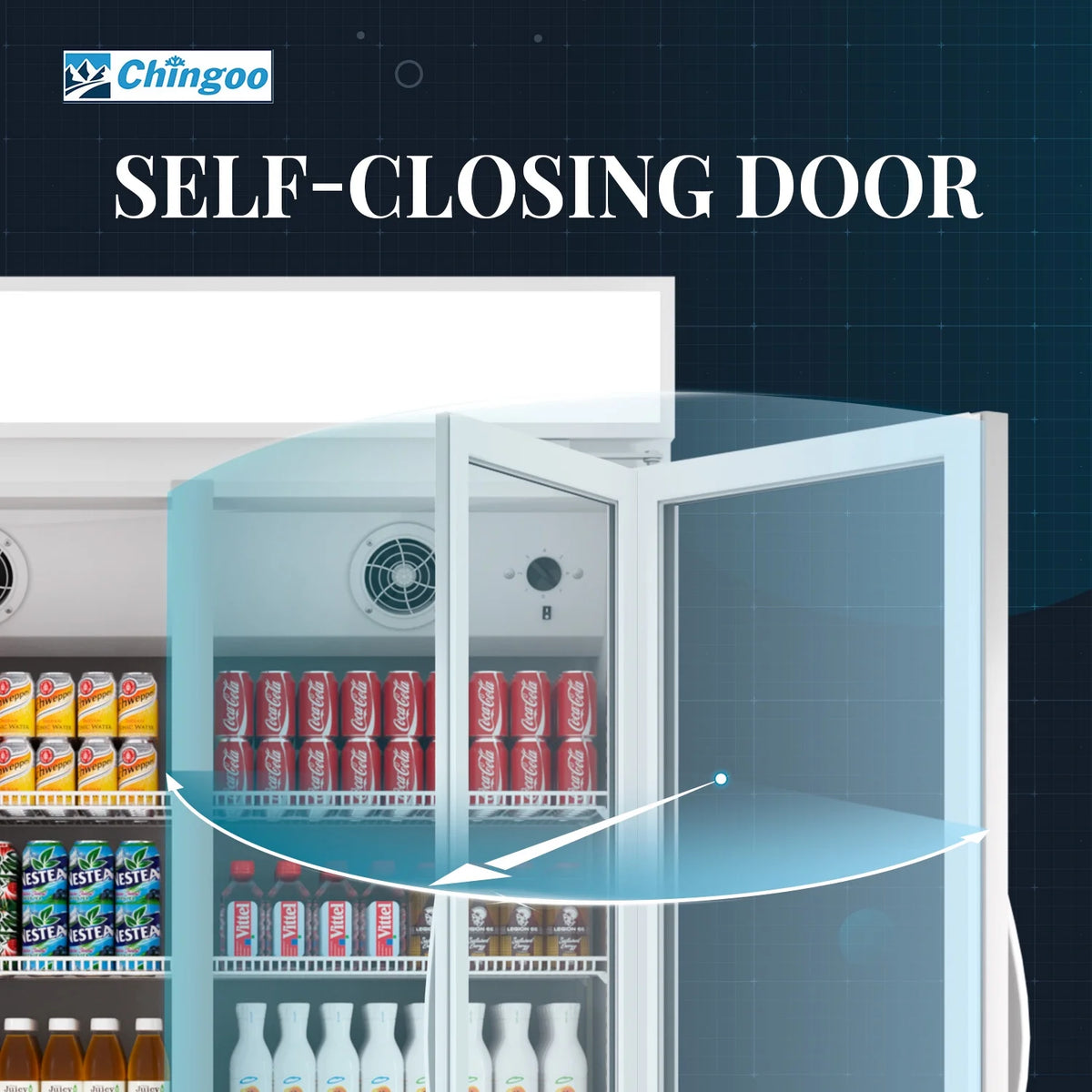 38'' Commercial Beverage Display Refrigerator with 2 Glass Doors S4048