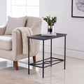 Black Metal & Wood Side Table C729768