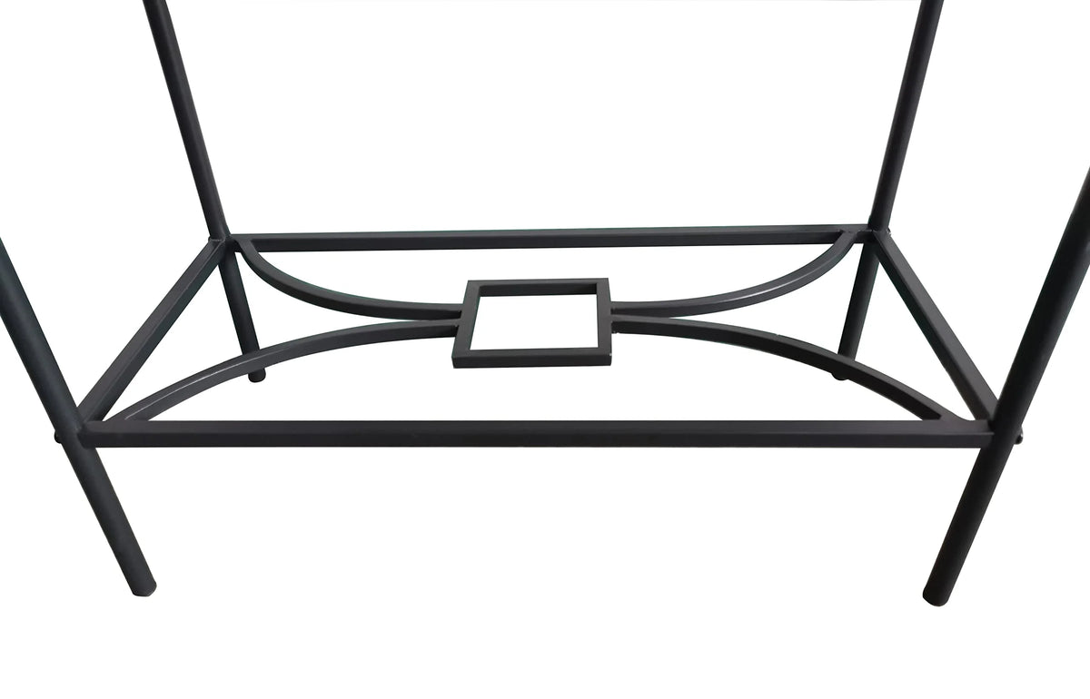 Black Metal & Wood Side Table C729768