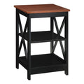 Wood End Table with Middle & Bottom Shelf in Cherry Z271