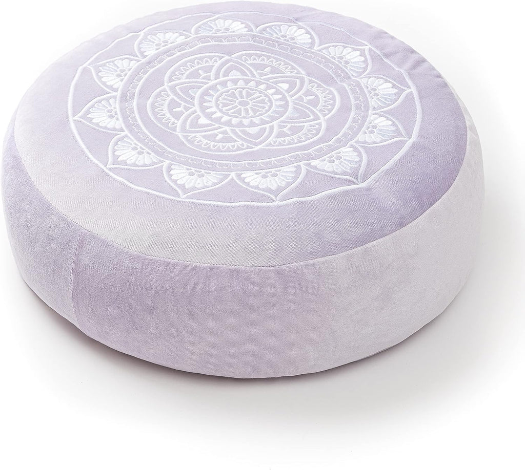 Lavender Round Buckwheat Meditation Cushion P75350