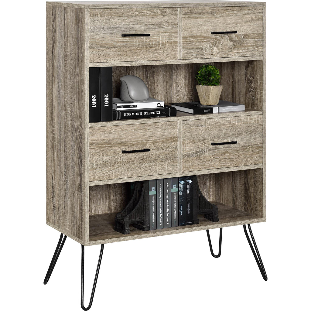 Sonoma Oak Bookcase with Bins I553