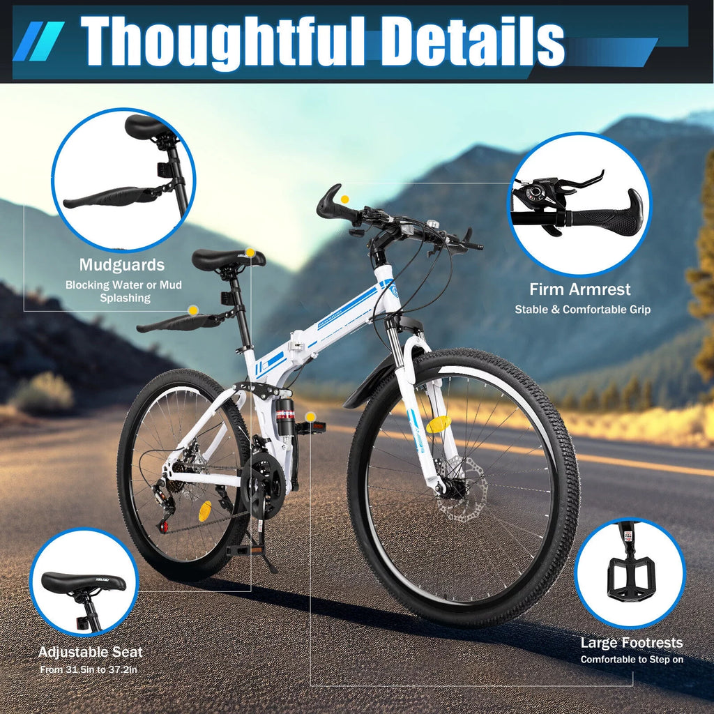 26 21-Speed Folding Mountain Bike R780306