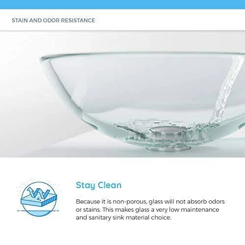 Gold Foil Glass Vessel Sink with Faucet and Pop-Up Drain Z482