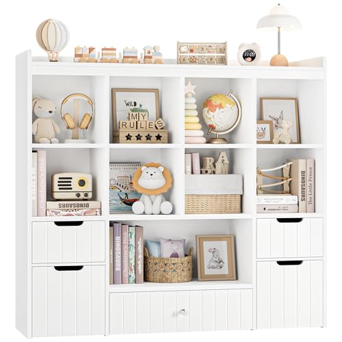 48" W Kids Toy Storage Organizer with Removable Bins and Drawers, Grey E479
