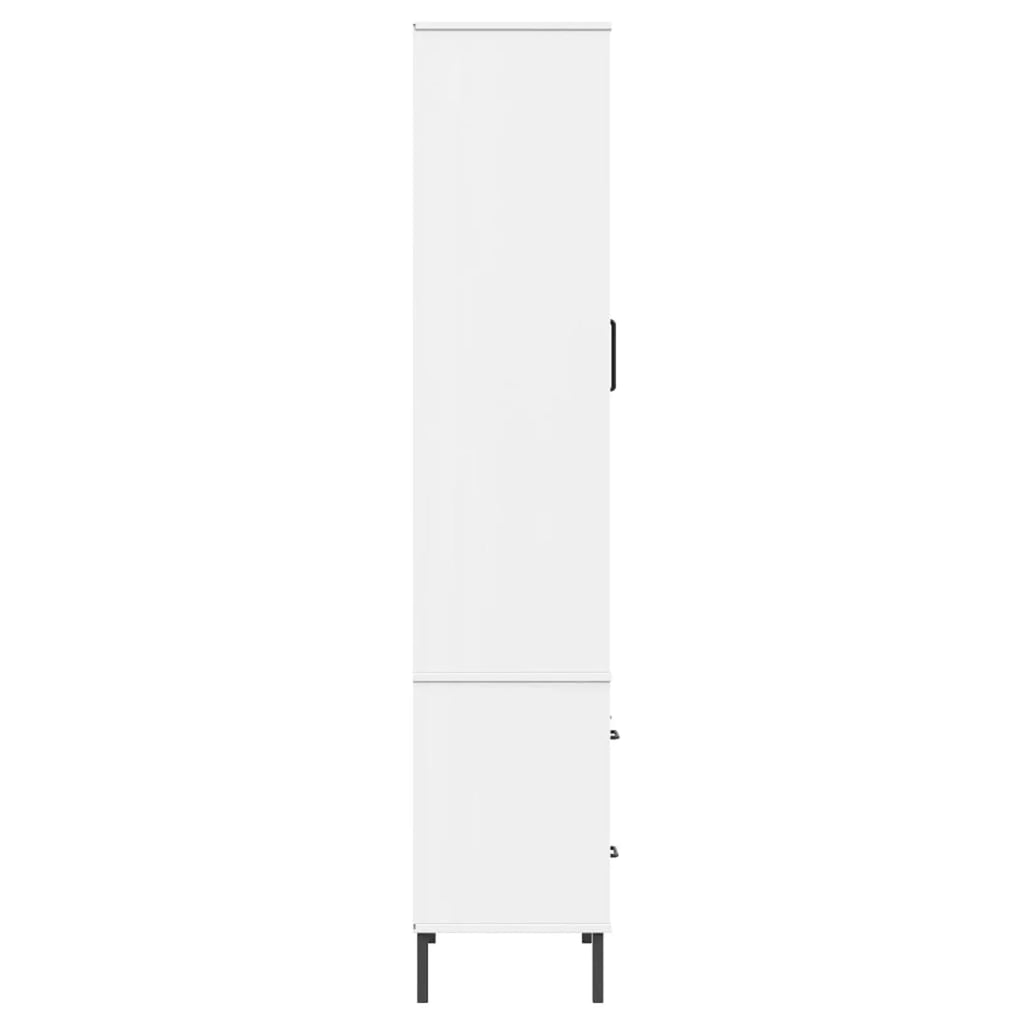 Pine Wood Bookcase with 2 Doors Cabinet and 2 Storage Drawers O302830