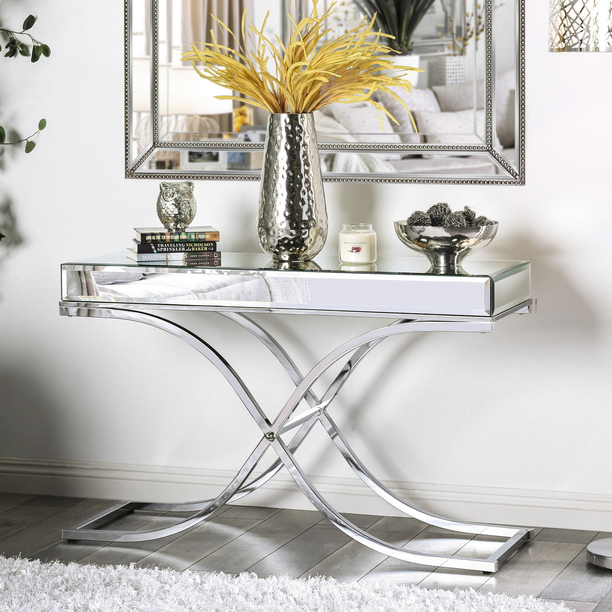 Chrome Metal Sofa Table Z966