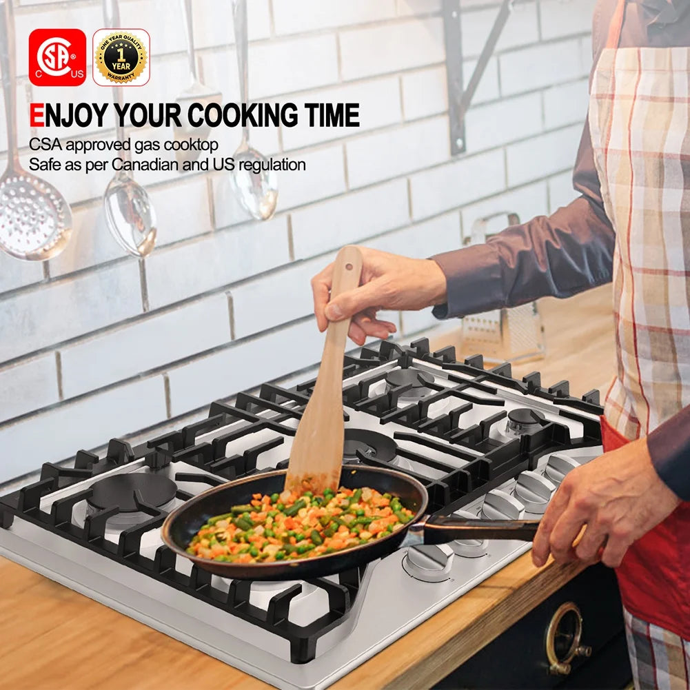 30" 5 Burners Stainless Steel Gas Cooktop R785314