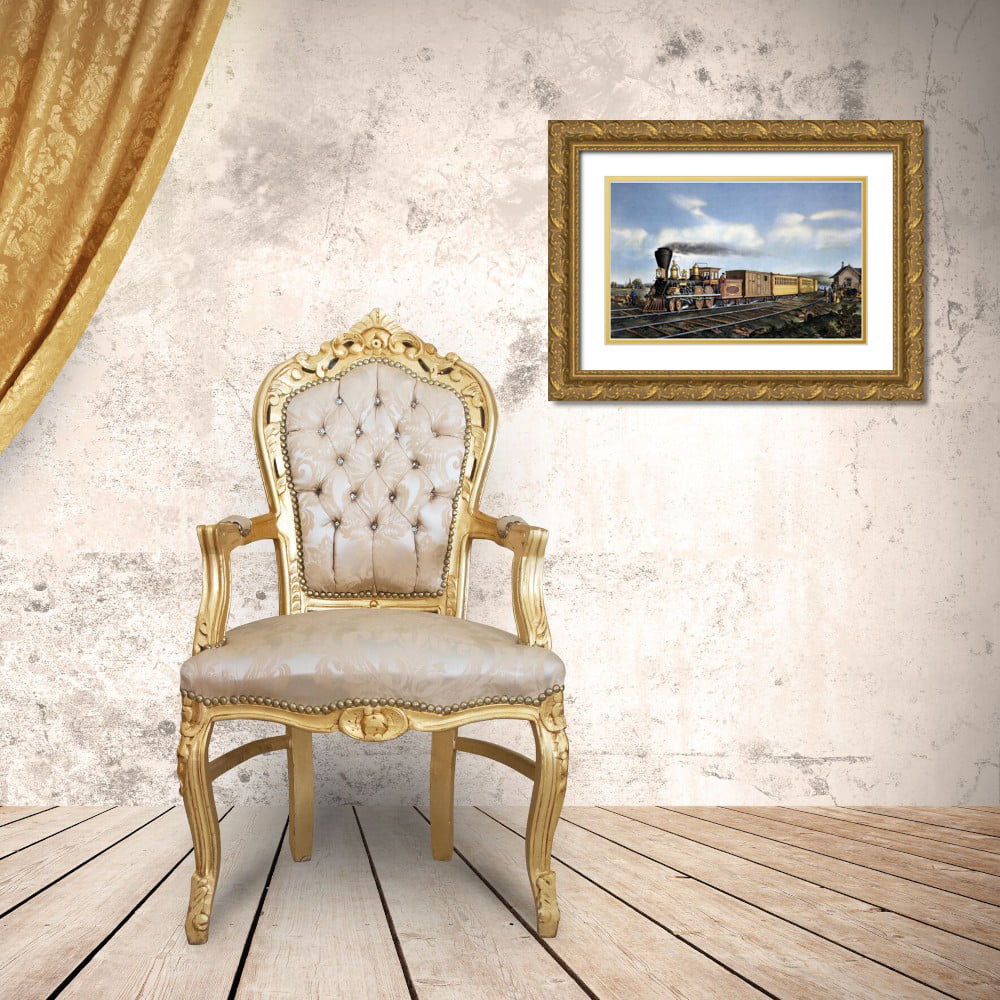 Gold Ornate Wood Framed Art Print K456