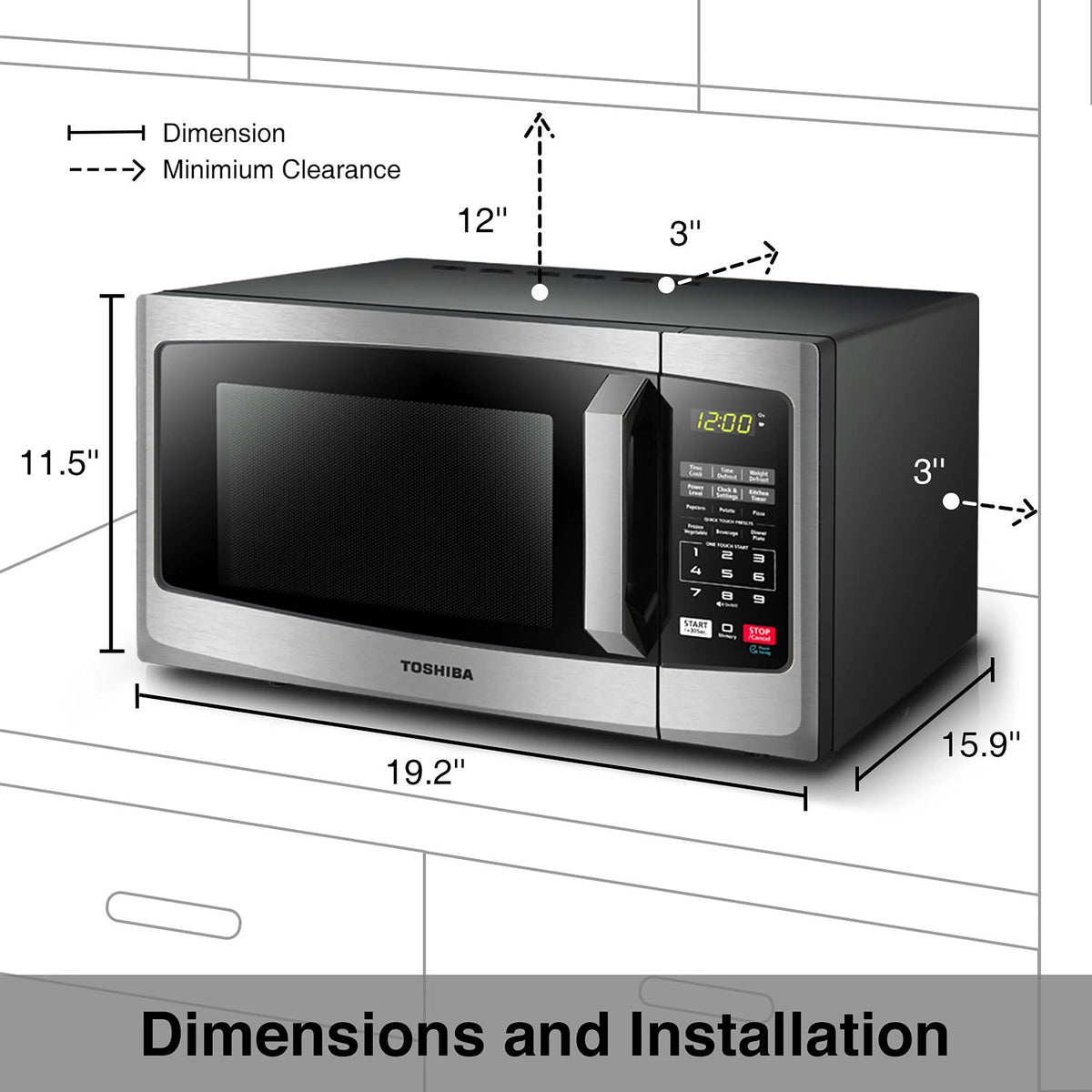 1.2 Cu. ft. Black Stainless Steel Microwave Oven F380498