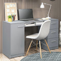 White 53 inch Office Desk with Drawers Y74352