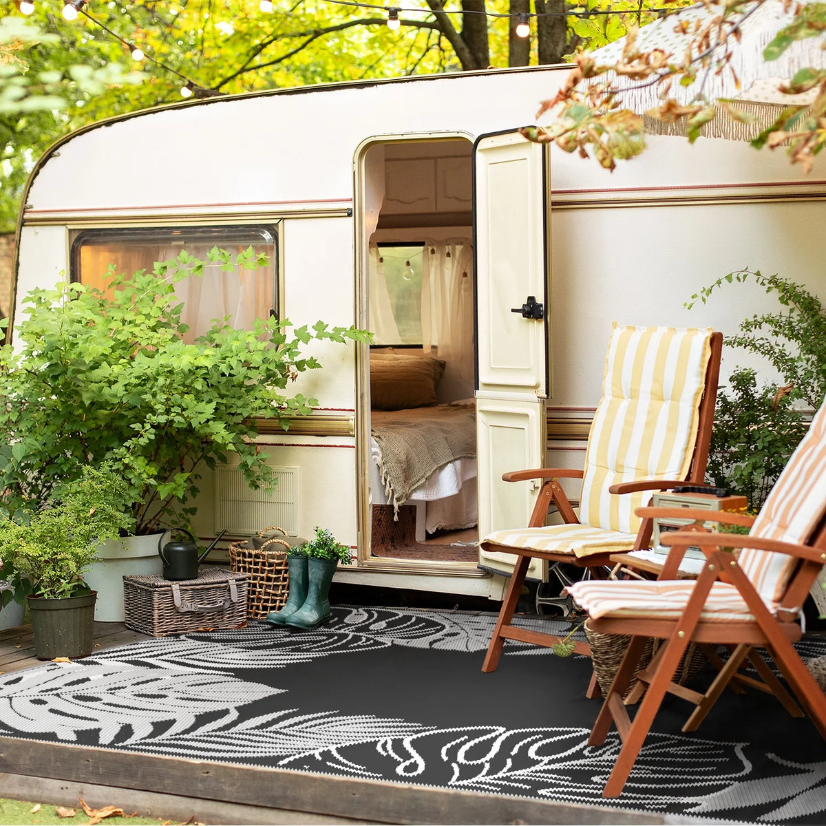 6x9 Waterproof Reversible Outdoor Rug E666