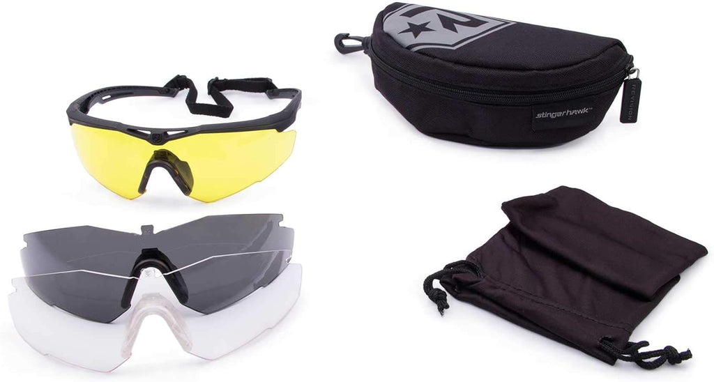 Large Yellow Anti-Fog Tactical Ballistic Eye Protection Glasses Y7268
