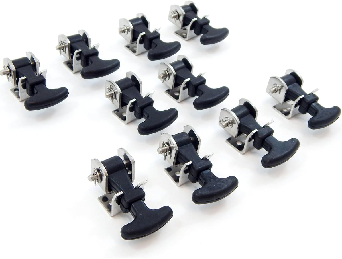 20 Piece Stainless Steel T Handle Latch Catch Hold-Down 2.5 Inch Draw Hardware Replacement L122