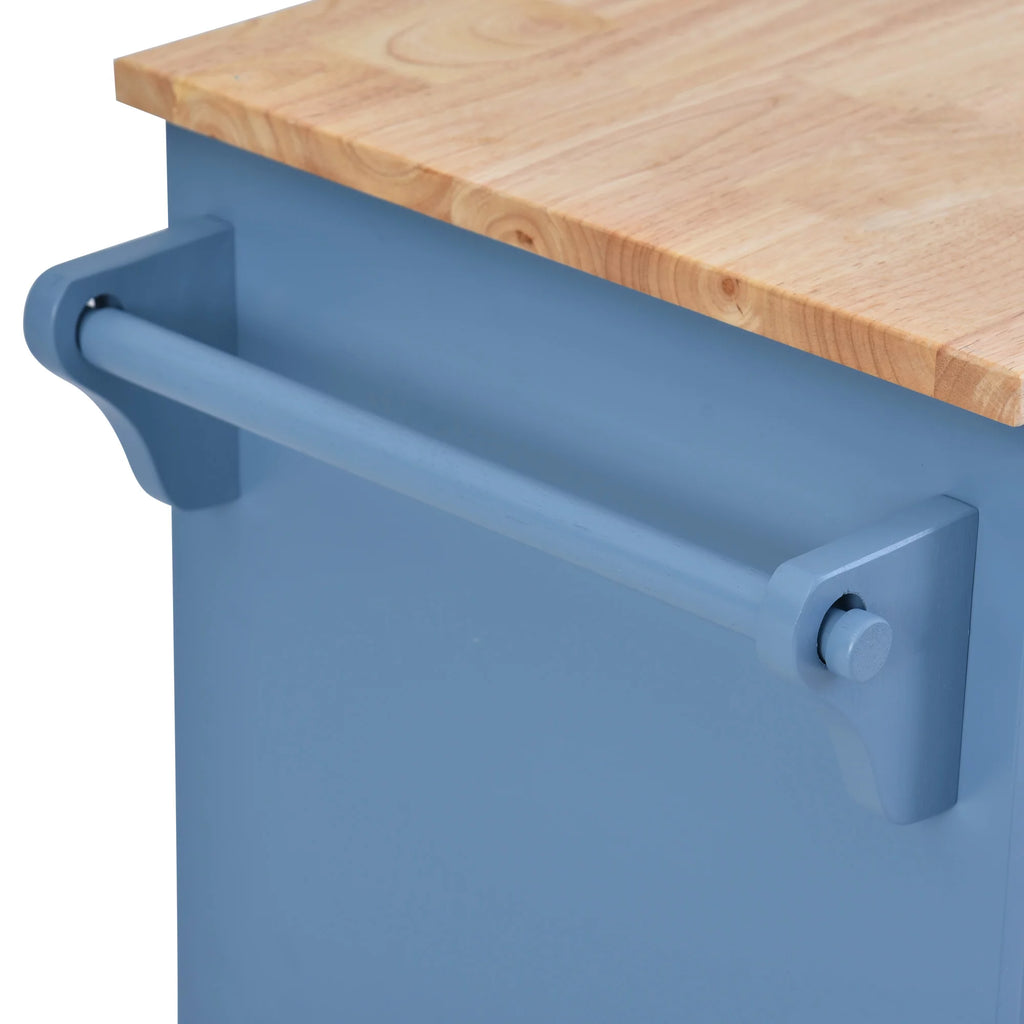 Mobile Kitchen Island Cart with Doors Drawers S7378