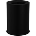 Black Steel Round Trash Can M569