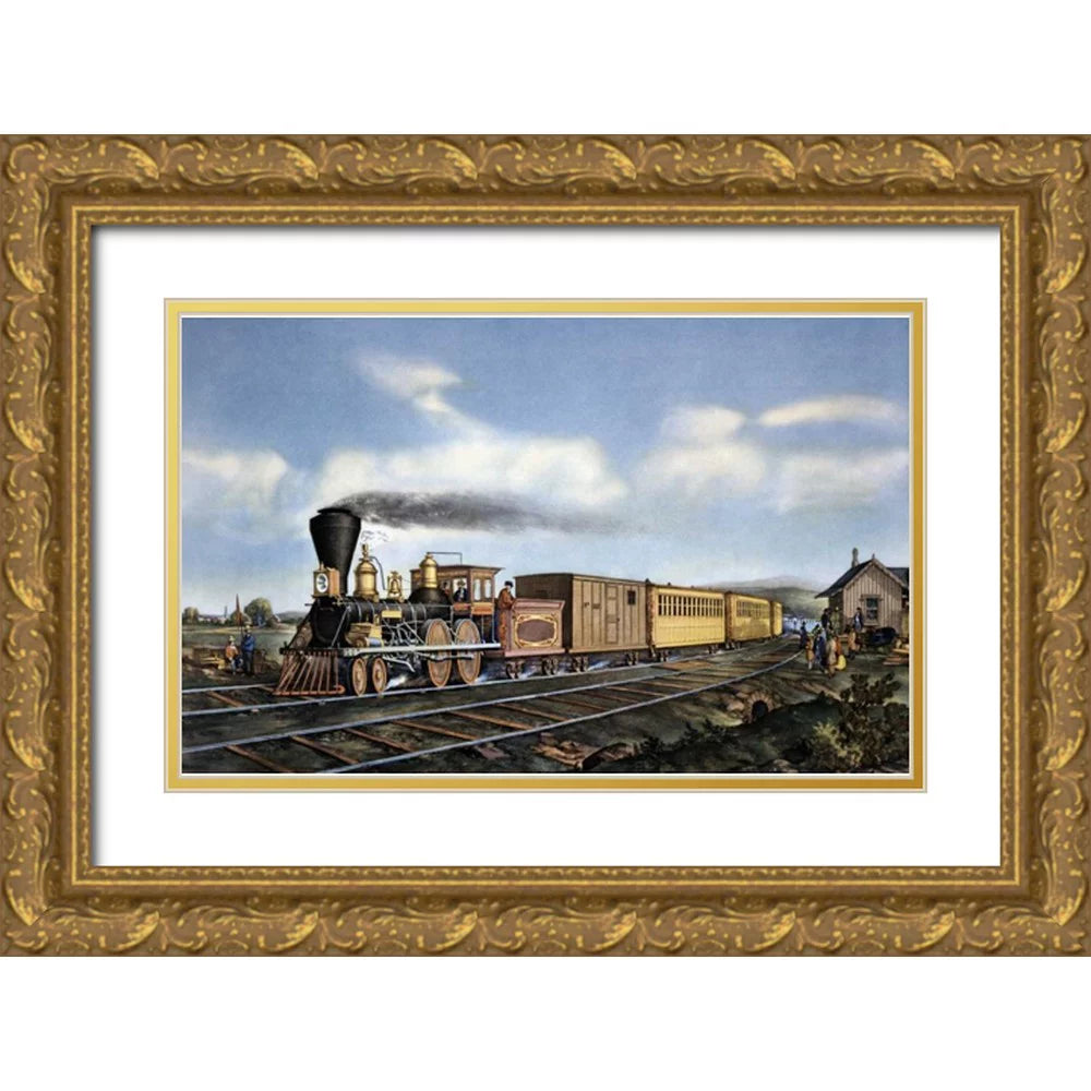 Gold Ornate Wood Framed Art Print K456
