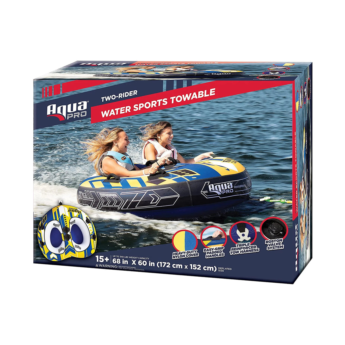Yellow & Blue 2 Person Towable Rider H11946