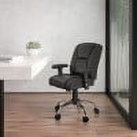 Black LeatherSoft Ergonomic Task Office Chair Q4736