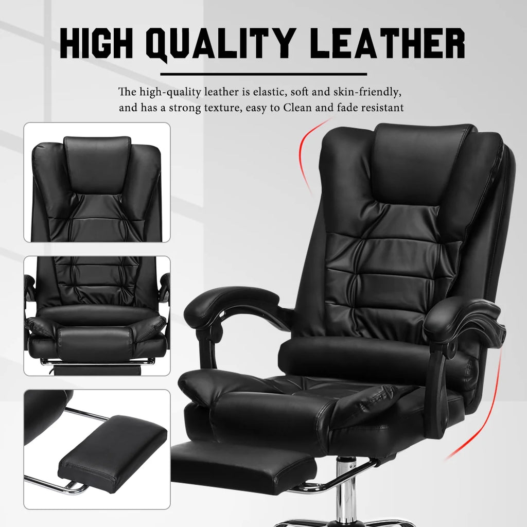 Ergonomic Faux Leather High Back Office Chair with Lumbar Support L967