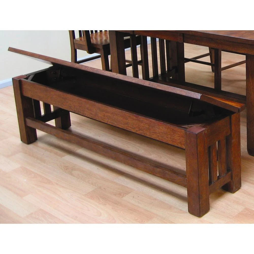 Oak Storage Bench F896