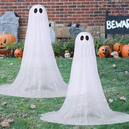 2 Pack 50'' Light Up Ghost Halloween Decor G681