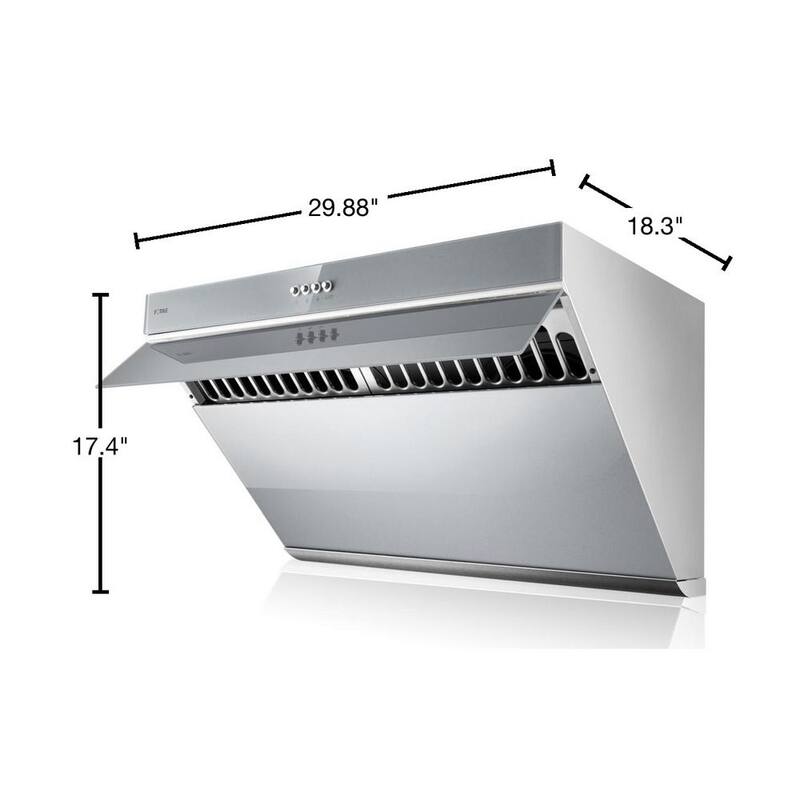 30 in. 850 CFM Under Cabinet or Wall Mount Range Hood with Push Button D734820