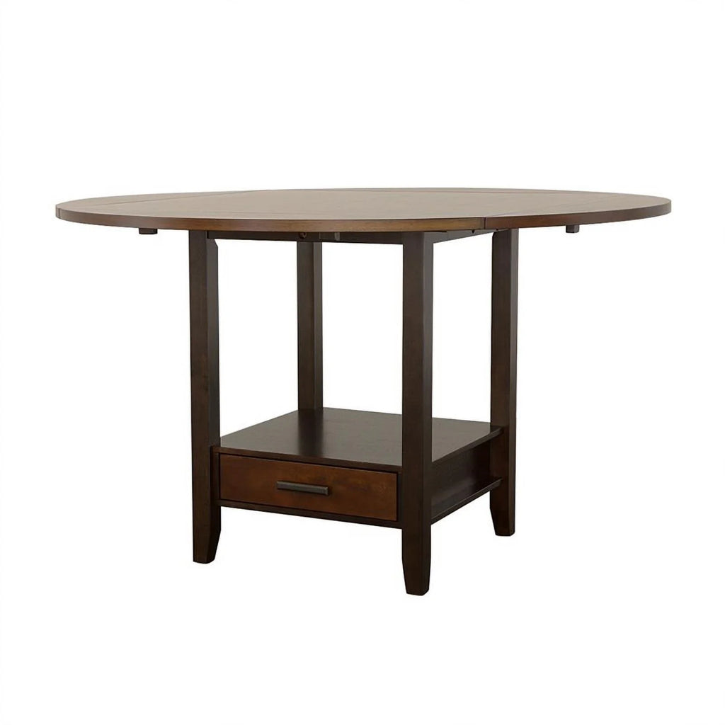 Wood Round Counter Height Drop Leaf Table K692