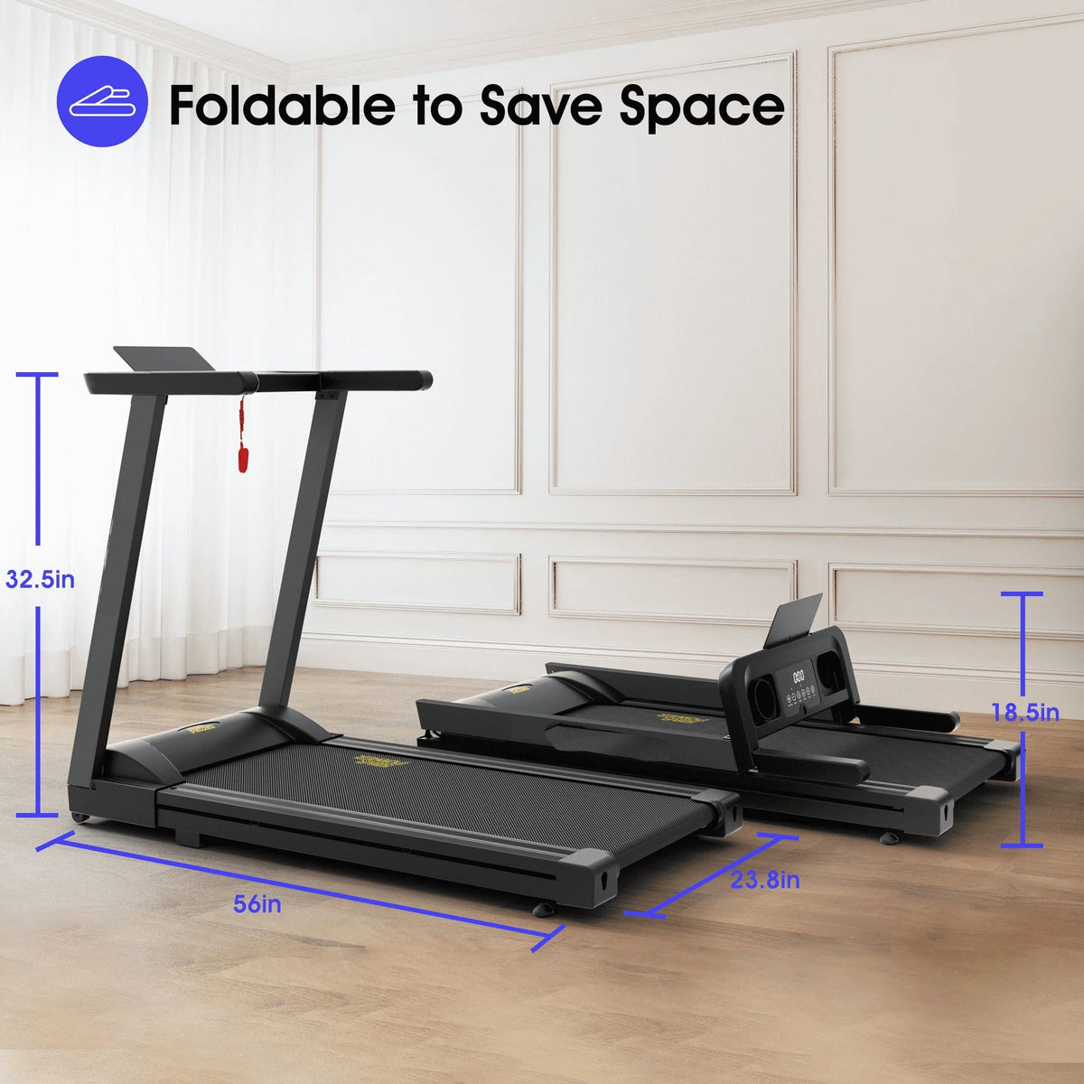 2.5HP Folding Treadmill C11355