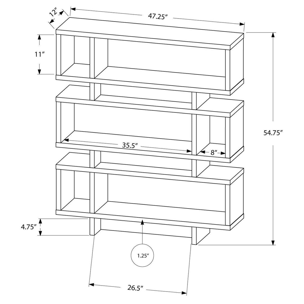 Cappuccino Bookcase M16569