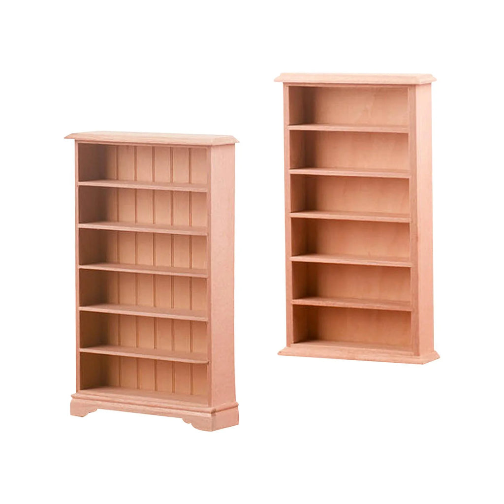 Dollhouse Miniature Wooden Bookcase Display Shelf T828
